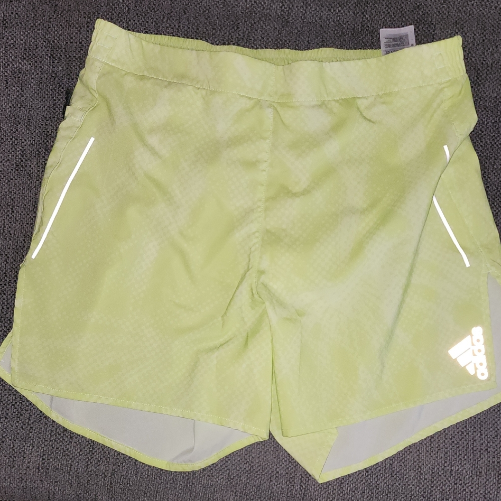 Adidas Green Athletic Shorts with Elastic Waistband
